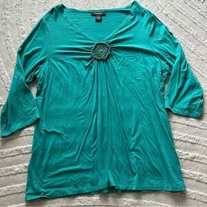 Style & Co. | 3/4 Sleeve Beaded Blouse